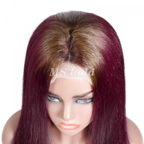 #4/99J Double Drawn Straight 4x4 Closure Wig | Human Hair Wig | Lace Front